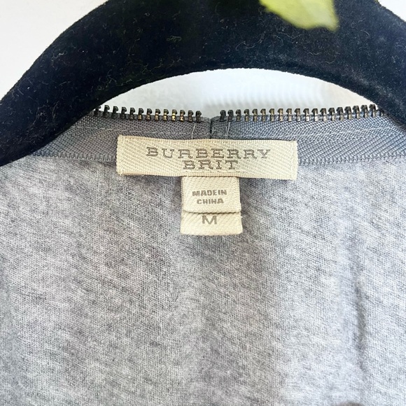 Burberry Ruched Cotton/Wool Jersey Zip Cardigan - Picture 12 of 13